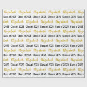 Klasse van 2025 en de naam van de afgestudeerde wi cadeaupapier (Vlak)