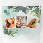 Klasse van 2025 Eucalyptus Graduation Party Drieluik Uitnodiging (Binnenzijde eerst)