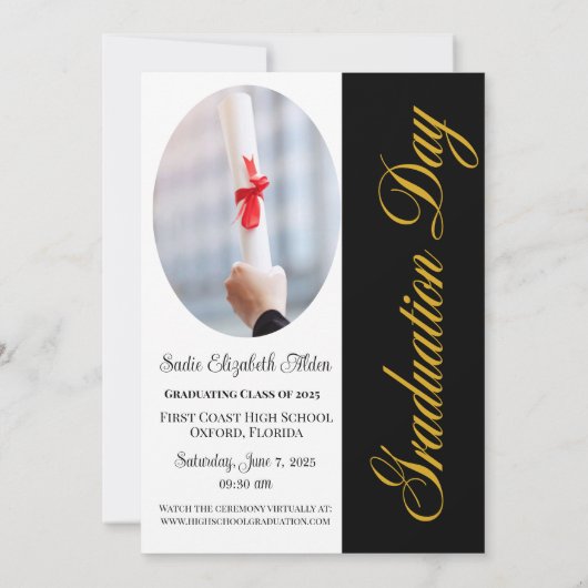 Klasse van 2025 Foto Afstuderen Aankondiging (Achterkant)