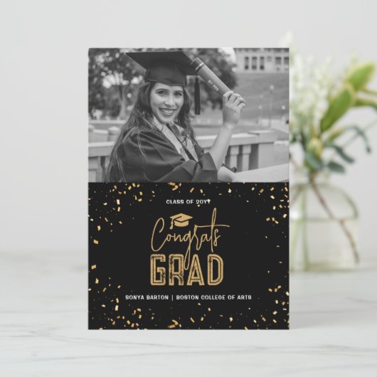 Klasse van 2025 Foto Afstuderen Aankondiging (Staand voorkant)