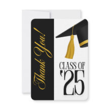 Klasse van 2025 Foto Afstuderen Bedankt Card