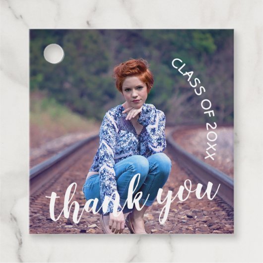 Klasse van 2025 Foto Afstuderen Dank u Bedankjes Labels (Voorkant)