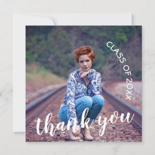 Klasse van 2025 Foto Afstuderen Dank u Bedankkaart