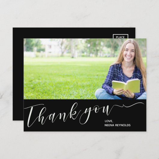 Klasse van 2025 Foto Afstuderen Dank u Briefkaart (Voorkant / Achterkant)