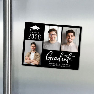Klasse van 2025 Foto Afstuderen Magnet Aankondigin Magnetische Uitnodiging