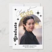 Klasse van 2025 foto afstuderen Party Uitnodigen Kaart (Voorkant)
