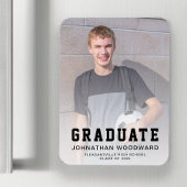 Klasse van 2025 Foto Black Afstuderen Aankondiging Magneet