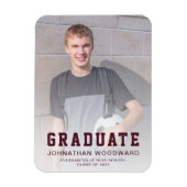 Klasse van 2025 Foto Bourgondië Afstudeerder Aanko Magneet (Verticaal)