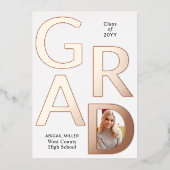 Klasse van 2025 foto folie afstuderen aankondiging (Voorkant)