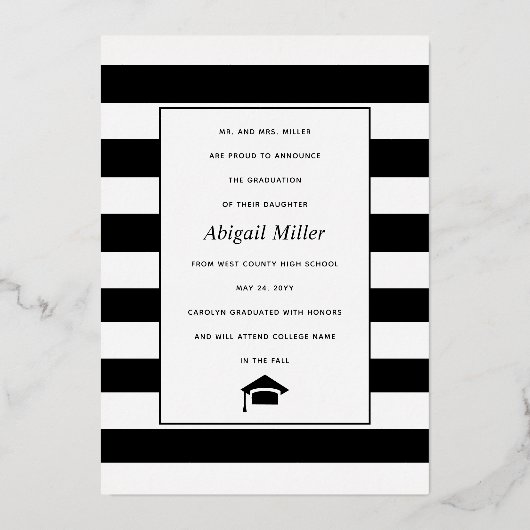 Klasse van 2025 foto folie afstuderen aankondiging (Achterkant)