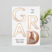 Klasse van 2025 foto folie afstuderen aankondiging (Staand Voorkant)