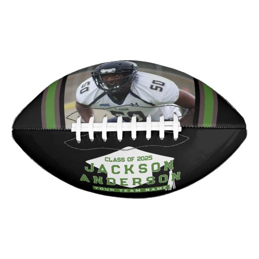 Klasse van 2025  Foto Keepsake Zwart American Football (Voorkant)