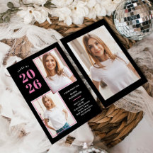 Klasse van 2025 | Foto Roze en Zwart Afstudeerder 