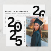 Klasse van 2025 Foto Tandheelkundige School Afstud Kaart (Voorkant / Achterkant)