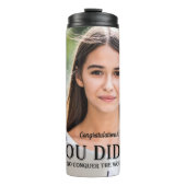 Klasse van 2025 Foto U DEED IT Afstuderen Gift Thermosbeker (Voorkant)