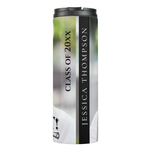 Klasse van 2025 Foto U DEED IT Afstuderen Gift Thermosbeker (Achterkant)