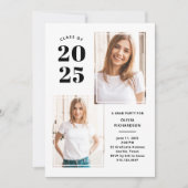 Klasse van 2025 | Foto zwart-wit Afstudeerder Part Kaart (Voorkant)