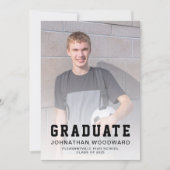 Klasse van 2025 Foto's Black Afstuderen Aankondigi Kaart (Voorkant)