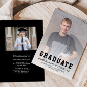 Klasse van 2025 Foto's Black Afstuderen Aankondigi Kaart