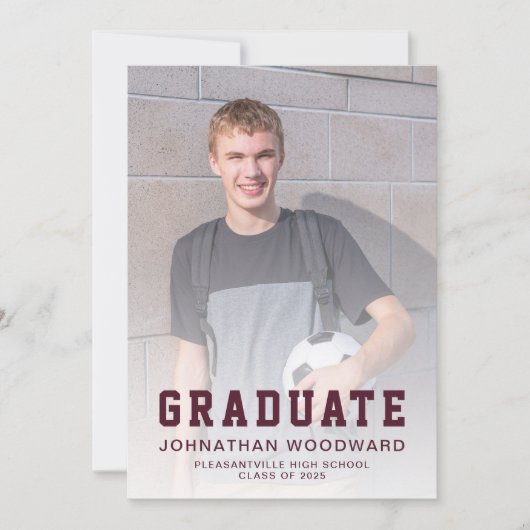 Klasse van 2025 Foto's Bourgondië Afstudeerder Aan Kaart (Voorkant)