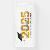 Klasse van 2025 Gefeliciteerd Afgestudeerden Spandoek (Verticaal)