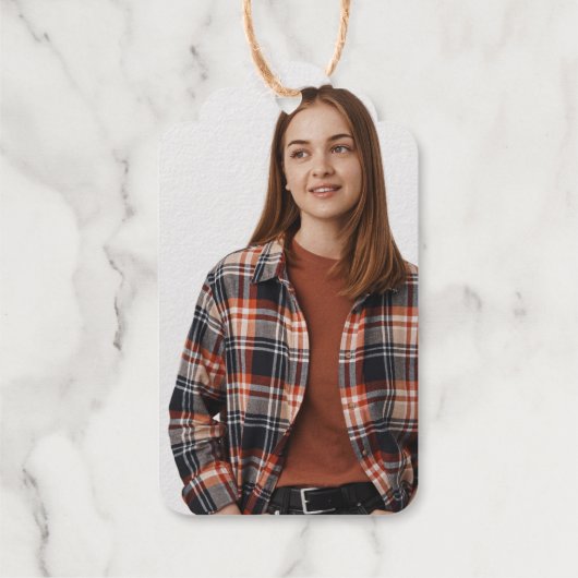 Klasse van 2025 Gefeliciteerd Foto Afstuderen Cadeaulabels (Achterkant)