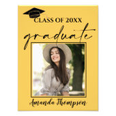Klasse van 2025 Gele foto Afstuderen Foto Afdruk (Voorkant)