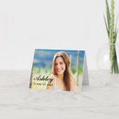 Klasse van 2025 Gepersonaliseerde Afstuderen Foto Bedankkaart (Voorkant)