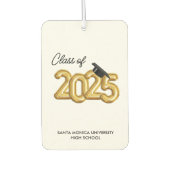 Klasse van 2025 gepersonaliseerde auto luchtverfri luchtverfrisser (Voorkant)