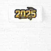 Klasse van 2025 Gold Numbers Afstuderen Spandoek (Insitu)