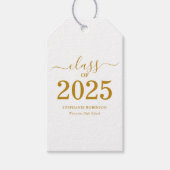Klasse van 2025 Gold Script-Afstuderen Cadeaulabel (Voorkant)