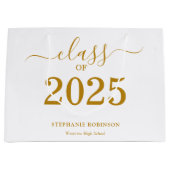 Klasse van 2025 Gold Script-Afstuderen Groot Cadeauzakje (Voorkant)