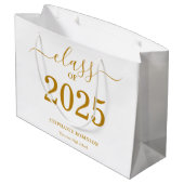 Klasse van 2025 Gold Script-Afstuderen Groot Cadeauzakje (Achterkant Gekanteld)