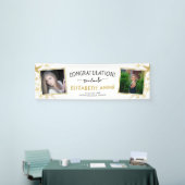 Klasse van 2025 Gold Stars 2 Foto's Afstuderen Spandoek (Beurs)