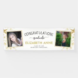 Klasse van 2025 Gold Stars 2 Foto's Afstuderen Spandoek