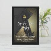 Klasse van 2025 Gold Tassel College Afstuderen Kaart (Staand voorkant)