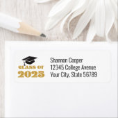 Klasse van 2025 Goud Afstuderen Etiket (Insitu)