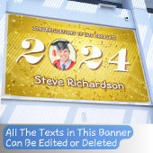 Klasse van 2025 Gouden Confetti Glitters Custom Ph Spandoek