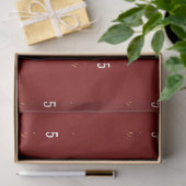Klasse van 2025 Graduate's Name Deep Red White Gol Tissuepapier (Geschenk)