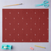 Klasse van 2025 Graduate's Name Deep Red White Gol Tissuepapier (Craft)