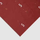 Klasse van 2025 Graduate's Name Deep Red White Gol Tissuepapier (Detail)