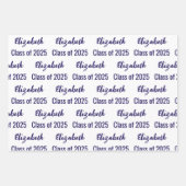 Klasse van 2025 Graduate's Name White & Dark Blue Inpakpapier Vel (Voorkant 2)