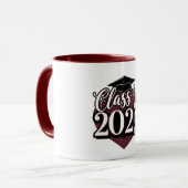 Klasse van 2025 Graduation Cap Heart Mannen Mok (Voorkant links)