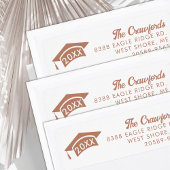 Klasse van 2025 Graduation Cap Retouradres Etiket