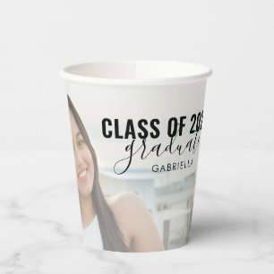 Klasse van 2025 Graduation Party Foto Papieren Bekers