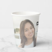 Klasse van 2025 Graduation Party Foto Papieren Bekers (Voorkant)