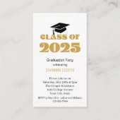 Klasse van 2025 Graduation Party Invitation Invoeg Informatiekaartje (Voorkant)