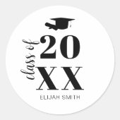 Klasse van 2025 Graduation Party Nieuwe Afstudeerd Ronde Sticker (Voorkant)