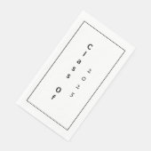 Klasse van 2025 Graduation Party Zwart Wit Eenvoud Servet (Hoek)