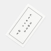 Klasse van 2025 Graduation Party Zwart Wit Minimal Servet (Hoek)